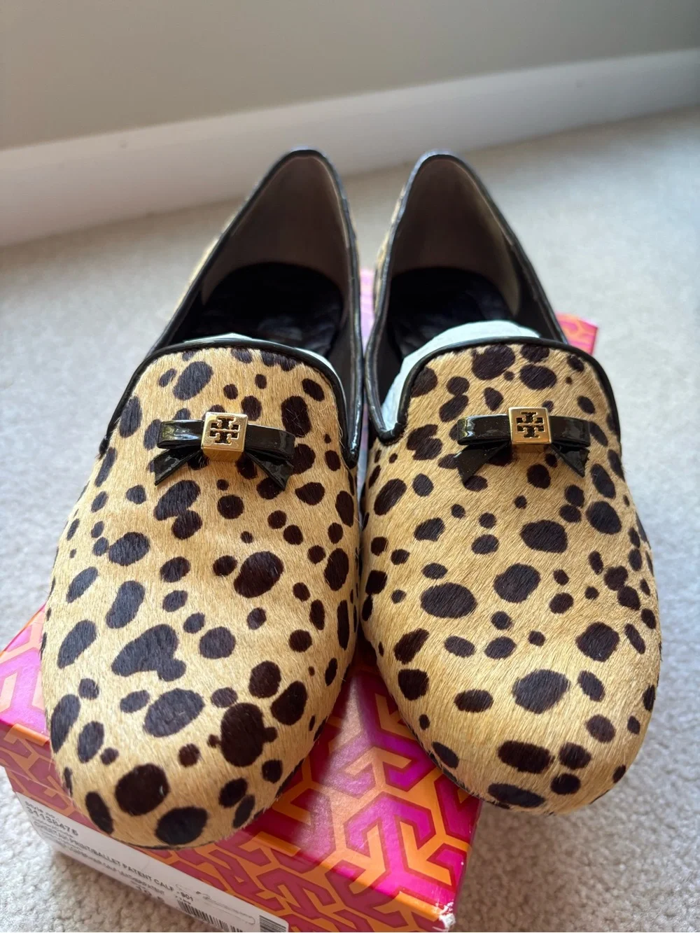 Tory Burch Cheetah Print Slip-On Loafers